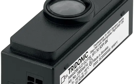 TRIDONIC 28004414 DALI2 Recessed Presence Detector ILD G2 oblong, TW | black | 5 m