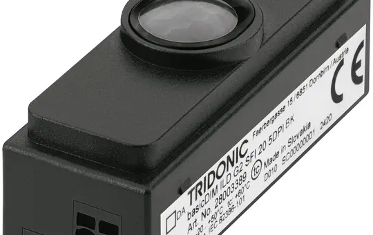 TRIDONIC 28003390 DALI2 recessed presence detector ILD G2 elongated | black | 5 m