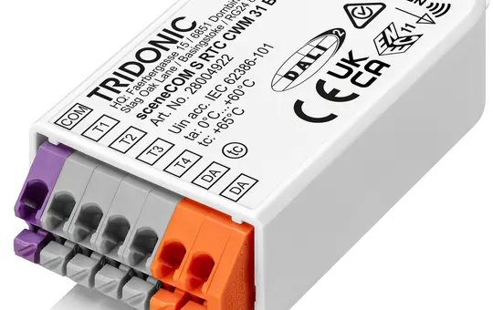 TRIDONIC 28004922 DALI Application Controller UP sceneCOM 1 line, RTC, BT | white