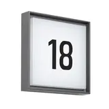 DOTLUX 5046-130120 Applique LED pour numéro de maison WALL Carré, 2,5 W, 3000 K, interrupteur crépusculaire. | anthracite