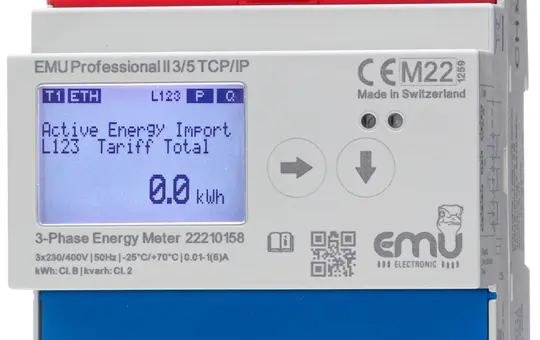 EMU P21A000T Energy Meter Professional II Modbus TCP/IP 3-phase, converter, 5 A and 1 A