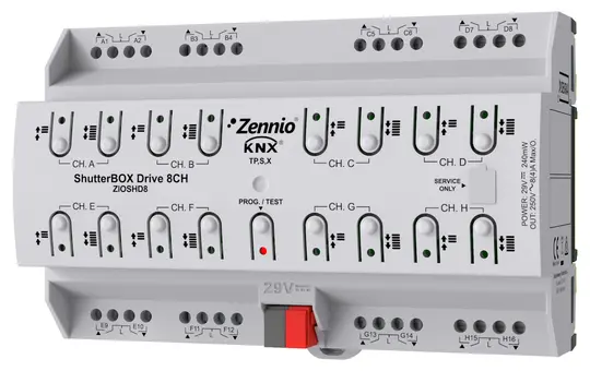 ZENNIO ZIOSHD8 ShutterBOX Drive 8 channels, secure