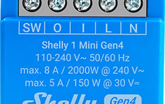 SHELLY 1 Mini Gen4 Multi-protocol Switching Actuator Flush-mounted Single, Mini