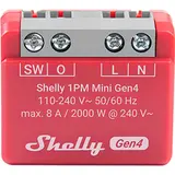 SHELLY 1PM Mini Gen4 Actionneur de commutation multiprotocole encastrable Mesure de courant unique, mini,