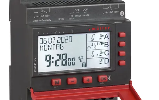 MÜLLER SC 88.30 pro4 digital timer switch pro4, 3 channels, week, BT, 110-230 V