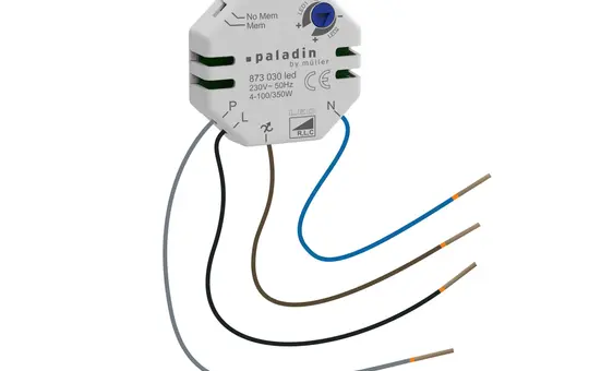 MÜLLER 873 030 variateur LED encastré 230 V, 50-60 Hz, pour charges LED : 4-100/350 W