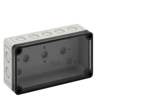SPELSBERG TK PS 1809-6-tm Empty Enclosure TK 180x94x57 mm, polystyrene, rash membranes | grey/transparent