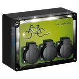 SPELSBERG TG BCS 3 LED Station de recharge pour E-Bike 3 prises SCHUKO, éclairage LED | noir
