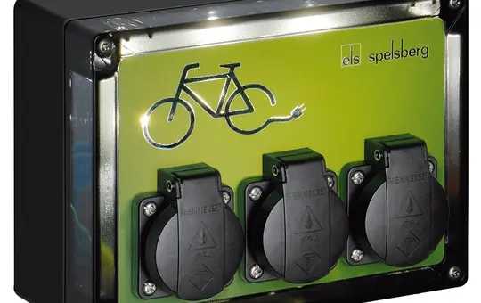 SPELSBERG TG BCS 3 LED E-Bike Charging Station 3x SCHUKO sockets, LED lighting | black