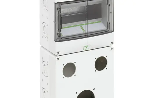 SPELSBERG STV 912-L Socket Empty Enclosure IP44 Openings for 2x sockets, 1x CEE socket | gray