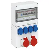 SPELSBERG STV 1224-K Socket Combination Fixed IP44 4x SCHUKO sockets, 1x CEE socket 16A/32A | gray
