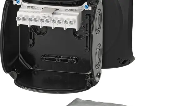 HENSEL WP 0606 B Cable Junction Box Series WP 130x130 mm, metric. Pre-embossing | black | 6 mm²