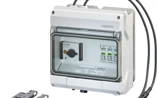 HENSEL KVPV2411 Boîtier de raccordement pour générateur PV Type 2 1x Déclencheur de parafoudre/générateur CC