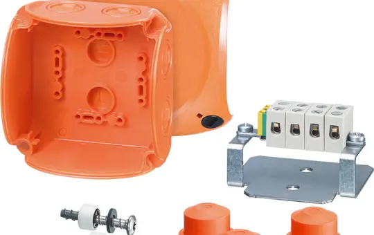 HENSEL FK0404 Cable Junction Box with Terminals Series FK 104x104x70 mm | orange | 10 mm²