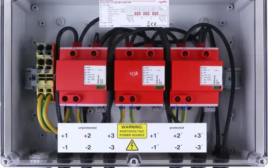 DEHN 900988 Generator connection box Type 1+2 to protect 3 MPP inputs, 1 string each