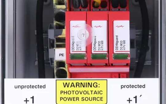 DEHN 900911 Generator connection box For the protection of 1 MPP input, strings