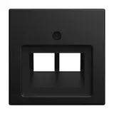 BUSCH-JAEGER 1803-02-915 Network Cover Balance SI 2-fold | matte black
