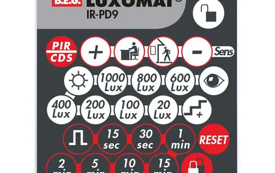 B.E.G. 92201 Télécommande IR pour LUXOMAT PD IR-PD9