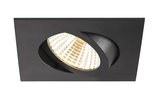 SLV 1007398 Square recessed ceiling light IP20 NEW TRIA 68 8.3 W, 3000 K, 38° | black