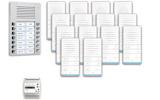TCS PAAF142/001 Audio Set Outdoor Station Surface-Mounted PES 14 WE, 14 keys, 14 hands-free. ISW6031