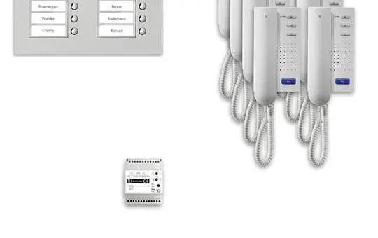 TCS PPU08/2-EN/02 Audio Set Outdoor Station Flush-Mount PUK 8 WE, 8 keys 2-column, 8 telephones