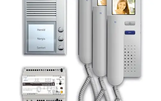 TCS PVC1430-0010 Video Set Outdoor Station Surface-Mounted AVC 3 WE, 3 buttons, 3 telephones