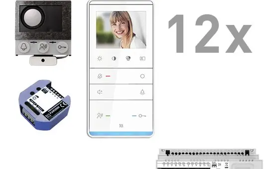 TCS PVIF120/001 Video Set Flush-Mount for Mailbox Systems 12 WE, TASTA Video