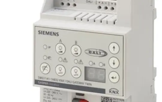 SIEMENS 5WG1141-1AB32 KNX-DALI Gateway Twin, 2 lines