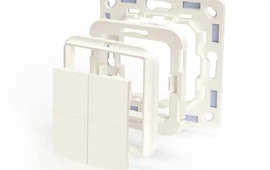 SHELLY B A WS 4 B Adapter for BLU Wall Switch BUSCH-JAEGER | white