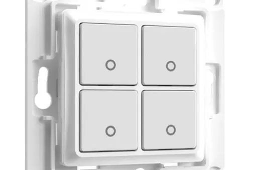 SHELLY WS 4 w 12 V Interrupteur mural pour interfaces à bouton-poussoir 4 fois | blanc
