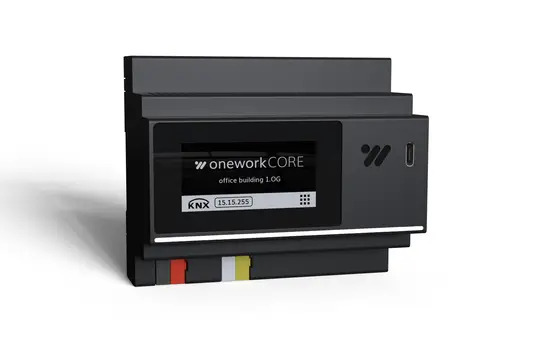 ONEWORK OWCOKNXB KNX control unit 6 TE, with display, touch function | black