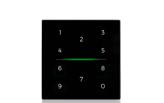 EELECTRON 9025GKP10L3 Cadre en verre pour clavier codé KNX standard | noir
