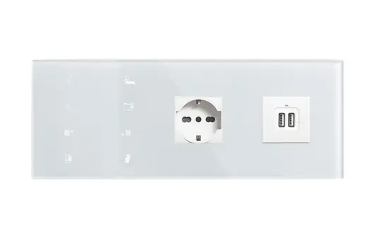 EELECTRON 9025GL10C01-B2L Bed Control Panel 2 sockets on the left | white