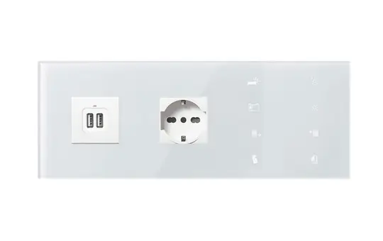 EELECTRON 9025GL10C01-B2R Bed Control Panel 2 sockets on the right | white