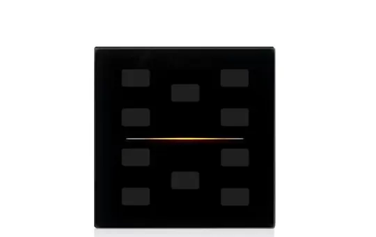 EELECTRON 9025GL10W03 KNX Touch Sensor Cover GLASSPAD Line 10-speed, Single, Custom | black