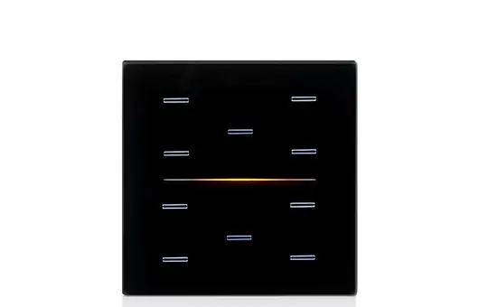 EELECTRON 9025GL10L03 KNX push sensor cover GLASSPAD Line 10-speed, single | black