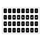 EELECTRON 9025ISB-3 Planche de symboles avec 32 symboles Ensemble B | noir