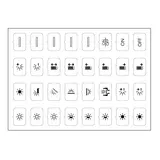EELECTRON 9025ISB-1 Planche de symboles avec 32 symboles Ensemble B | blanc