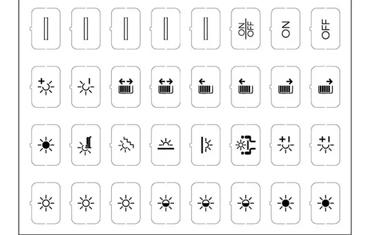 EELECTRON 9025ISB-1 Planche de symboles avec 32 symboles Ensemble B | blanc
