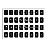 EELECTRON 9025ISC-3 Planche de symboles avec 32 symboles Ensemble C | noir