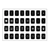 EELECTRON 9025ISD-3 Planche de symboles avec 32 symboles Ensemble D | noir