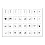 EELECTRON 9025ISD-1 Planche de symboles avec 32 symboles Ensemble D | blanc