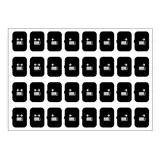 EELECTRON 9025ISE-3 Planche de symboles avec 32 symboles Ensemble E | noir