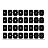 EELECTRON 9025ISF-3 Planche de symboles avec 32 symboles Ensemble F | noir