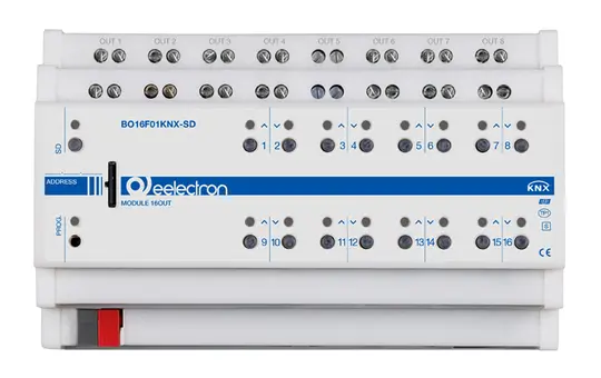 EELECTRON BO16F01KNX-SD KNX switching actuator plus 16x, SD card