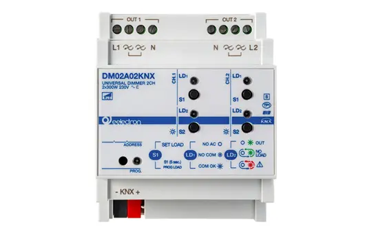 EELECTRON DM02A02KNX KNX dimmer actuator 2-way, 300 W