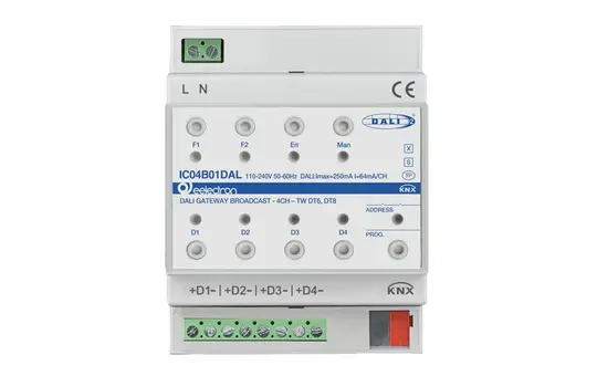 EELECTRON IC04B01DAL KNX-DALI Gateway Broadcast 4-speed, DT8 TW