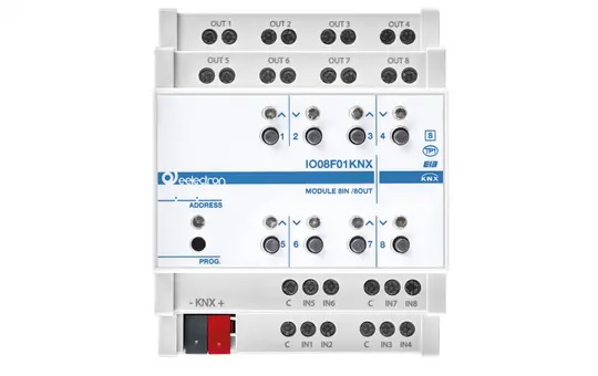 EELECTRON IO08F01KNX KNX universal actuator 8-fold, 8 binary inputs