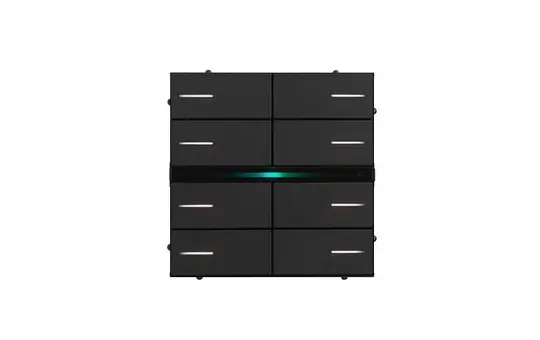 EELECTRON SO08L02KNX-3 Capteur tactile KNX LITE 8 fois | noir