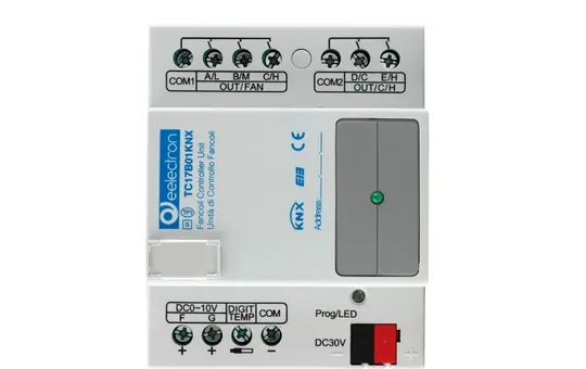 EELECTRON TC17B01KNX Actionneur KNX pour ventilo-convecteur 5 voies, 2 x 0-10 V